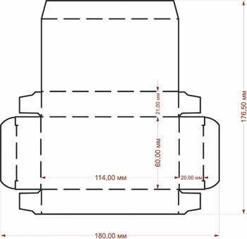 Коробка 21х60х114 мм