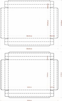 Коробка крышка-дно 270x380x30 мм