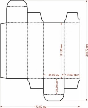 Коробка 35х45х120 мм