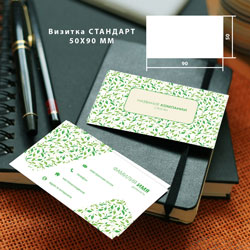 Визитка "Стандарт" 50х90